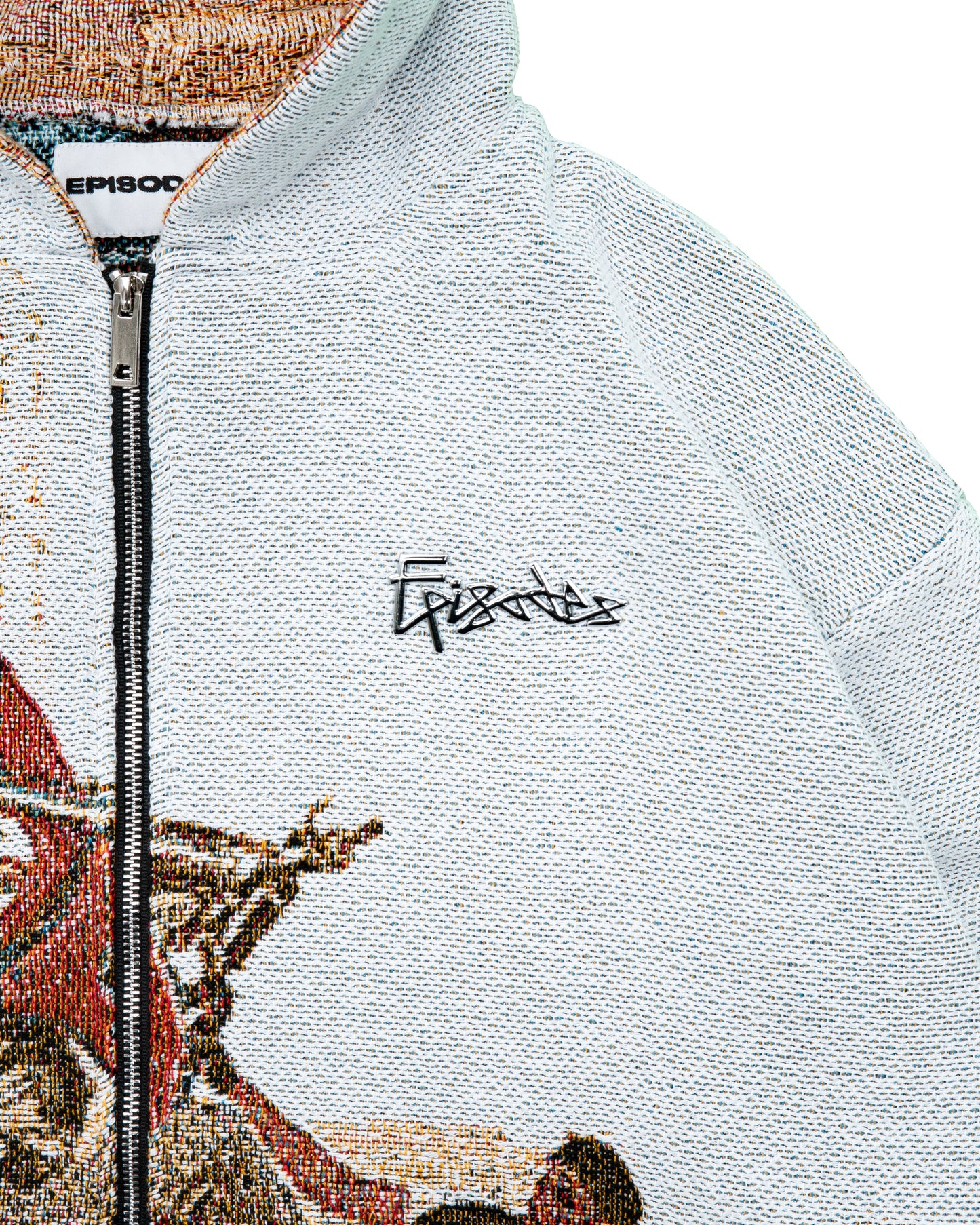WHEEL UP Tapestry Zip-Up Hoodie