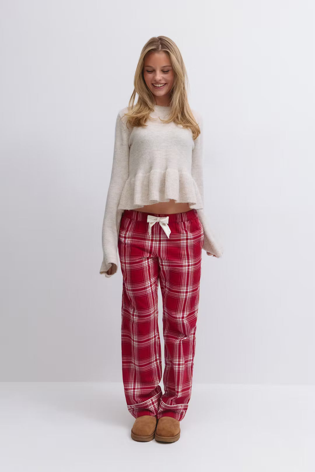 Ribbon Flannel Pajama Pants