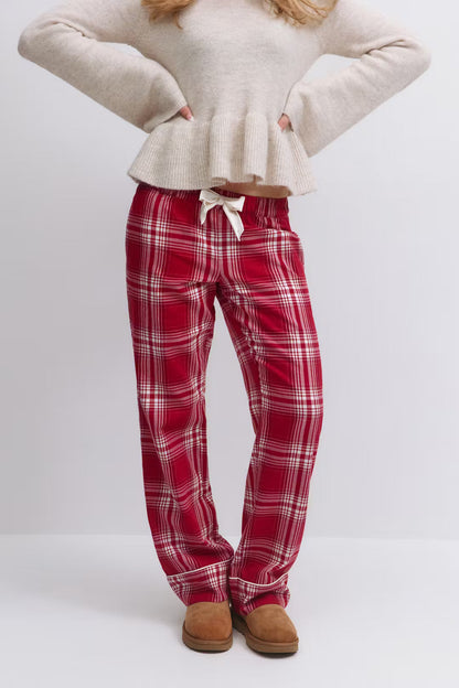 Ribbon Flannel Pajama Pants