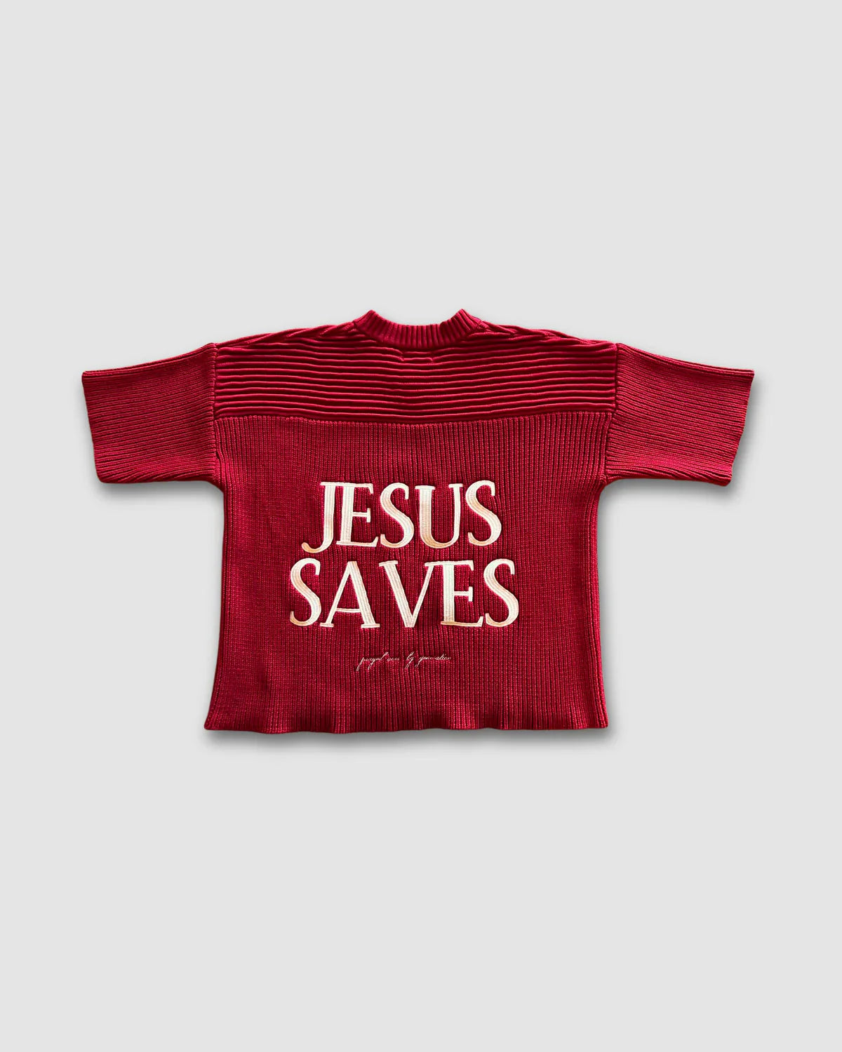 "SAVED BY JESUS" - KNIT JERSEY