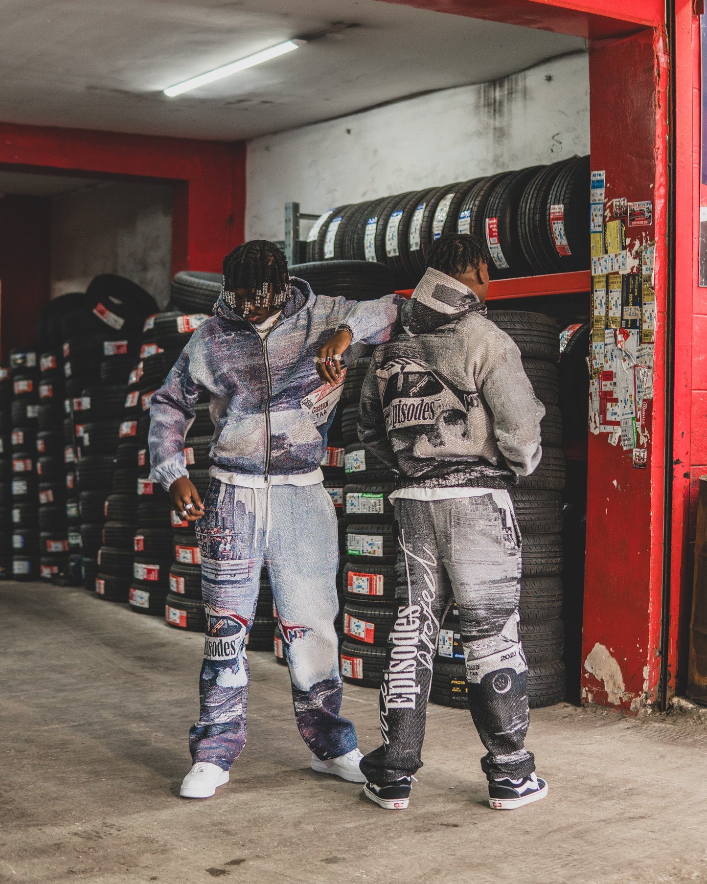 DRIFT Tapestry Zip-Up Hoodie