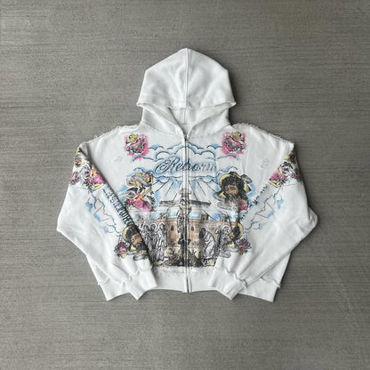 "REBORN" ZIP UP