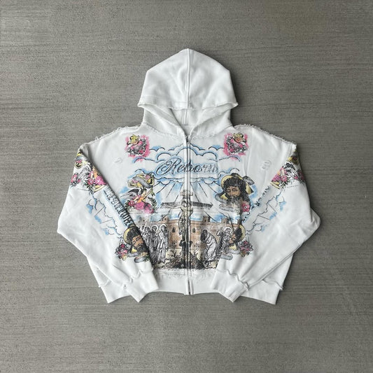 "REBORN" ZIP UP